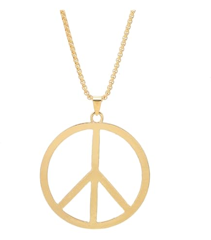 Amazon.com: Amscan Peace Necklace in Black/Silver, 26.5 inch