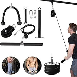 Krachttraining touw kabelsysteem kabelsysteem fitness riemschijf kabelsysteem machine 2 trainingsmodi en afneembare…