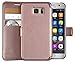 LUPA Galaxy 713803754291 Galaxy S7 Edge Wallet Case, Durable and Slim, Light-Weight with Classic Design and Ultra-Strong Magnetic Closure, Faux Leather, Samsung Galaxy S7 Edge - Rose Gold