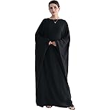 Women Muslim Abaya Dress 1Piece Bat Sleeve Islamic