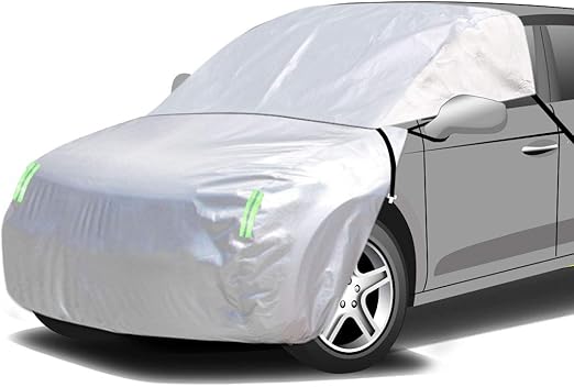 Amazon ボンネット保護カバー 防炎フロント保護カバー カーフロントカバー 車サンシェード 車フロントガラスカバー 裏起毛タイプ 防塵 防水 雪対策 凍結防止カバー日よけ 遮光断熱 厚手 蛍光反射ストリップ付き 四季対応 汎用性の高い2つの Suv車用 オフロード車用 適合