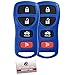 KeylessOption Keyless Entry Remote Control Car Key Fob Replacement for KBRASTU15-Blue (Pack of 2)