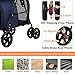 VIAGDO Double Pet Stroller for Small Medium Dogs & Cats, Detachable 4 Wheels Cats Stroller Double Dog Stroller with 2 Portable Travel Carrier/One-Hand Folding/Suspension Systemthumb 4