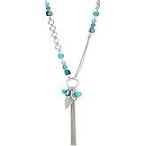 FULU AUTUMN Long Necklaces for Women Trendy Long Chunky Beaded Necklace Boho Fashion Costume Jewelry Mothers Day Gifts for Her