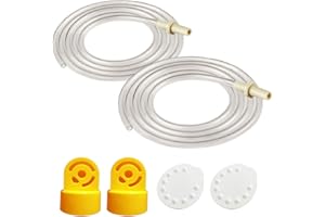 MAYMOM Pump in Style Tubing (Two Tubes), 2 Valves and 2 Membranes for Medela Pump in Style Advanced Breast Pump Released After Jul 2006. Replace Medela Tubing, Medela Membrane, and Medela Valve