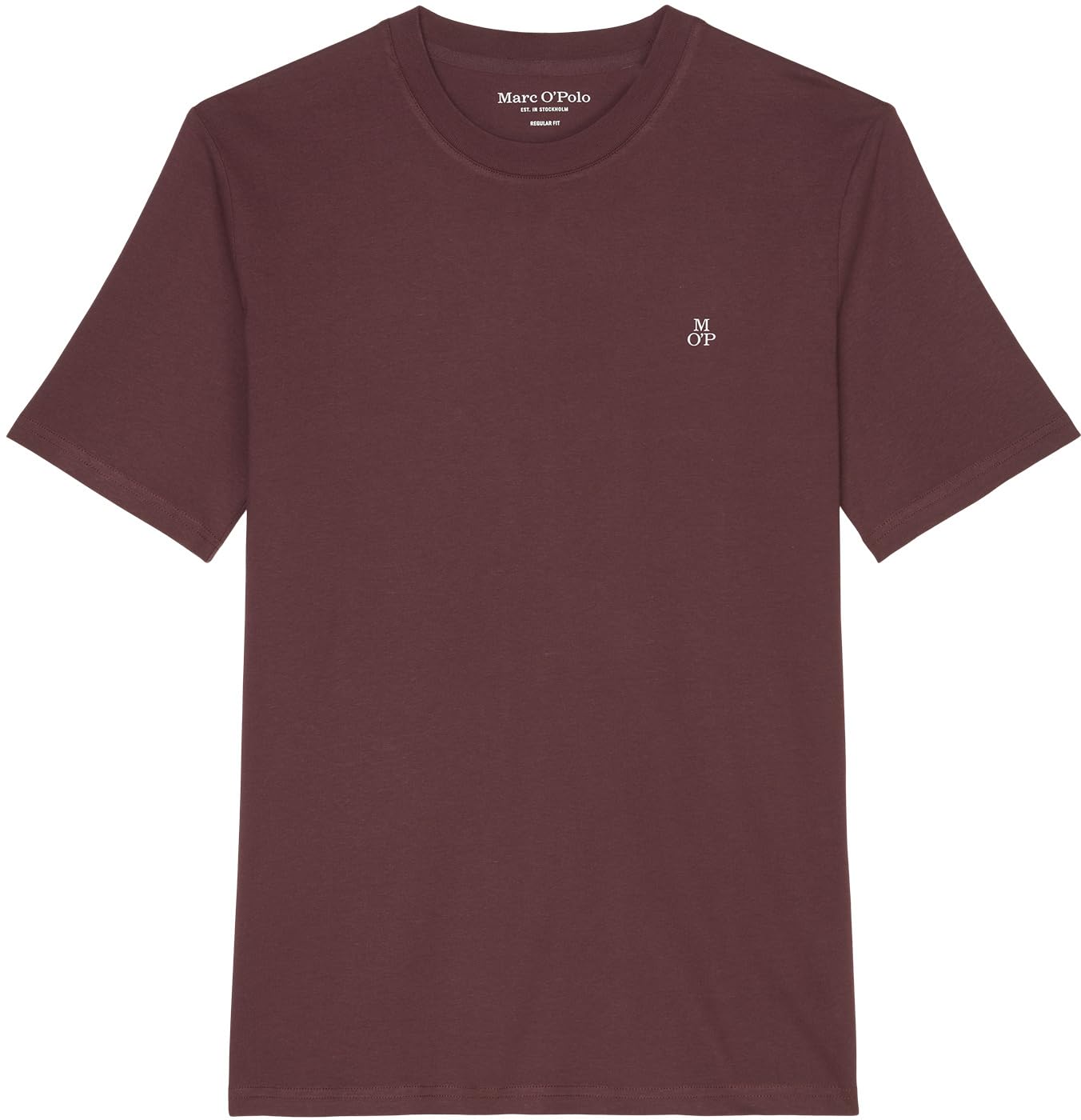 Marc OߴPolo Herren T-Shirt aus Bio-Baumwolle mit Rundhalsausschnitt, Rot (Dark Romance), XL 5