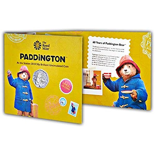The Royal Mint Paddington At The Station 2018 UK 50p Brilliant Uncirculated Coin - Collectible Coin, Kid, With Colorful Folder