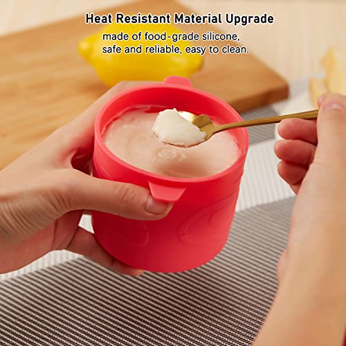 Silicone Bacon Grease Container with Fine Mesh Strainer,1 Cup/8 OZ