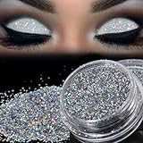 Sparkly Glitter Eyeshadow XUANOU Silver Eye Shadow Pigment Loose Powder