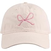 Bow Tie Baseball Cap for Women Soft Top Trendy 6-Panel Baseball Hats Sports Hat Sun Hat for Outdoor