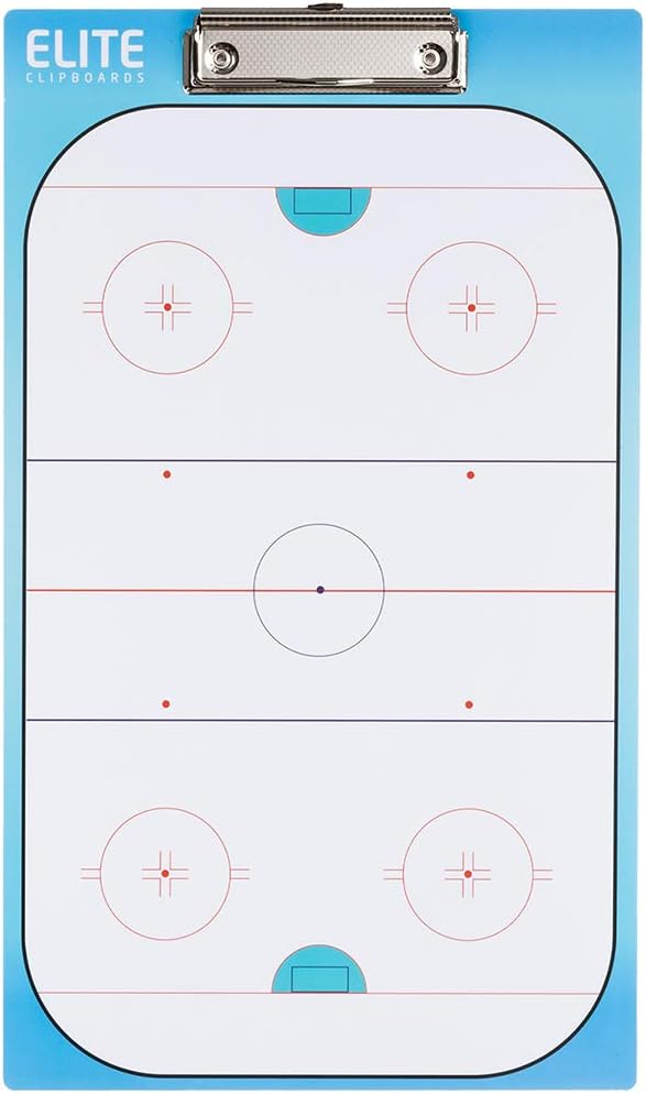 Elite Clipboards Dry Erase Hockey Coaches Clipboard | Double-Sided Hockey Marker Board : Sports & Outdoors