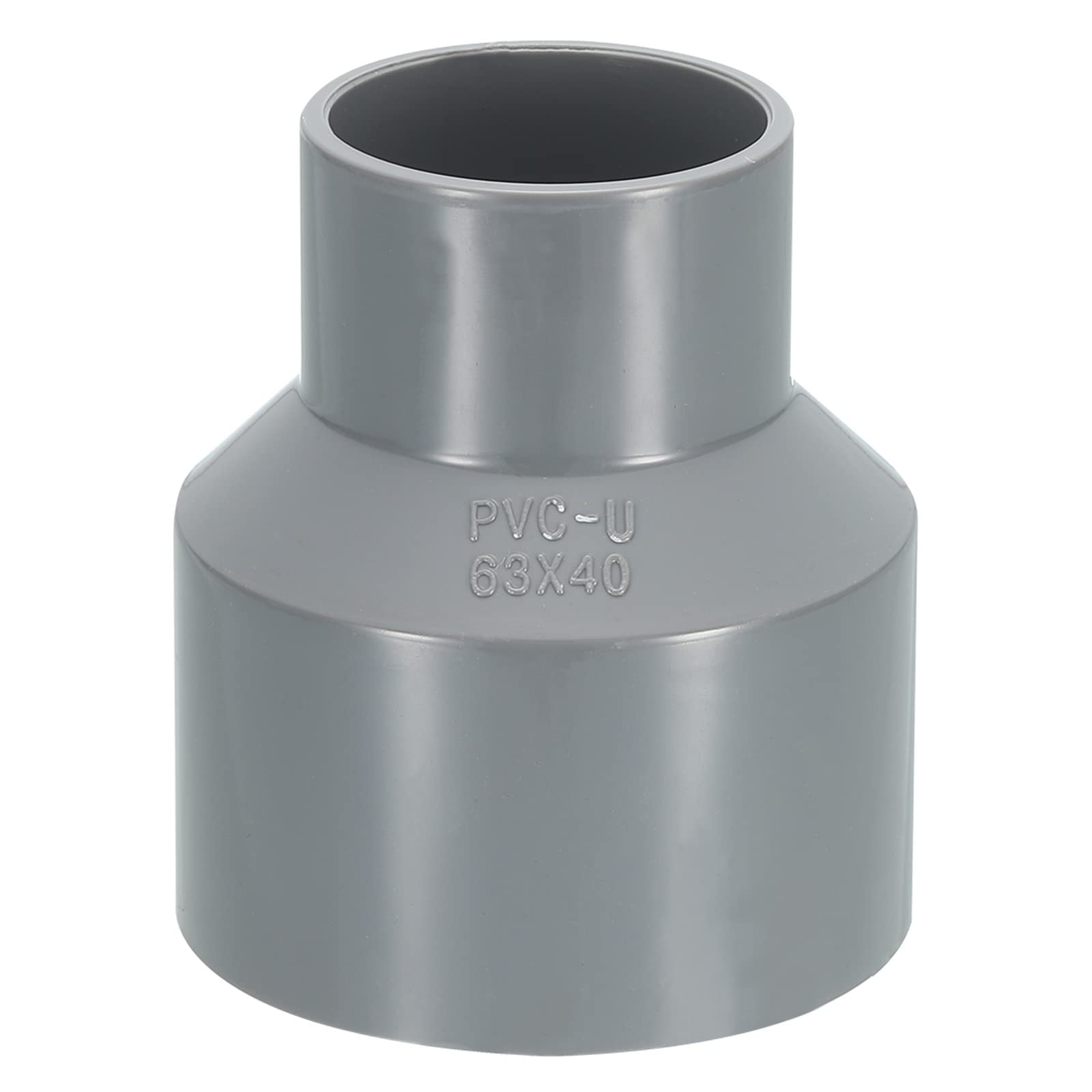 M METERXITY 1 Pack PVC Pipe Fittings - Water Pipe Increaser Reducer Connectors Adapters, Reducing Coupling Socket, Apply to Outdoor/Garden (50mm and 63mm ID)