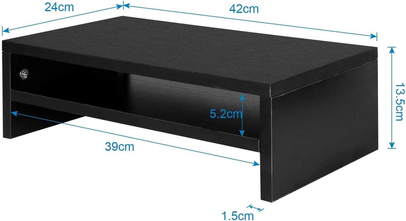 Wood Monitor Stand Riser, Averrex Laptop Printer Screen Stand Rack, 2 ...