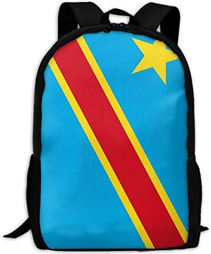 SuBenSM Flag Of The DR Congo Man &amp; Woman Backpack Daypack Fit Outdoor,College,travel