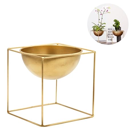 Cypressen Iron Blumenregal Pflanztopf Für Kleine Sukkulenten, Luftpflanzen, Mini-Kakteen Und Künstliche Sukkulenten, Golden