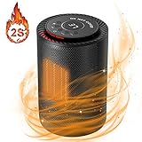 SENDOW Portable Electric Space Heater, 1200W PTC Ceramic Heater Fan with Adjustable Thermostat Overheat & Tip-Over Protection Auto Oscillation