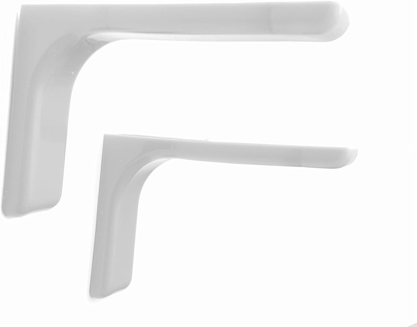 Shelf support brackets with covers 120mm Invisible/Concealed Fixings White (1 pair)