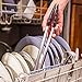 Qualitas Products Locking Kitchen Cooking Tongs 12 inch w Lock 1 mm Stainless Steel w High Temp Heat Resistant Silicone Tips. Perfect for Serving Foods, Salads, BBQ. Bonus Cloth Draw String Bag