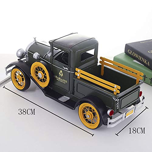 MQW Iron Trucks Nordic Home Decoration European Car Model Antique Crafts 38CM 18CM 15.5CM Delicate and Beautiful - Thumbnail 3
