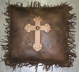 Western Monterrey Cross with Fringe Pillow