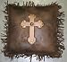 Western Monterrey Cross with Fringe Pillow