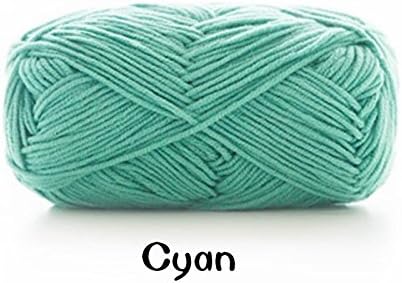 Cyan 1 Ball X 50g Baby Cotton Wool Worsted Warm Soft DIY Hand Knit Chunky Yarn Candy