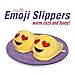 Emoji Slippers - Heart Eye - Cartoon Cute - Warm Cozy Soft and Funny Comfort - Slip Grip Bottoms Slipper