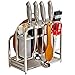 AIYoo Cutting Boards Knife Organizer with Hooks/Stainless Steel Kitchen Utensils Rack Chopping Boards/Knives/Chopsticks/Spoon/Fork/Flatware Storage with Drying Drainer