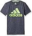 adidas boys Active Tee Shirt, Gry Grn, Medium (10/12)
