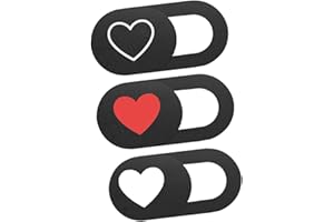 KsngTixe 3PCS Heart Design Webcam Cover for Laptop/Tablet, Slide Privacy Blocker, Adhesive & Easy Install Camera Shutter Prot