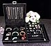 MALEDEN Jewelry Organizer, 2 Layers Lint Jewelry Case Box for Necklace, Earrings, Bracelets and Rings Display, Large Capacity with Lock for Home Storage and Travel