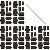 Mavogel 60 Reusable Chalkboard Labels with Liquid Chalk Marker-4 Sizes Rectangles Chalkboard Stickers Packaged