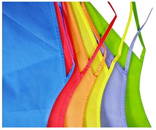 Ancefine Non-Woven Fabric Children's Smock Artist Panting Aprons ,6 Color,12-Pack