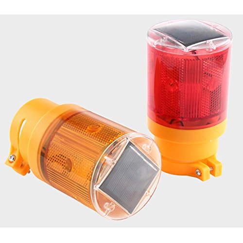 Aolyty LED Solar Strobe Warning Light Flashing Construction Safety Road Barricade Traffic Automatic Vehicle Signal Beacon Lamp Waterproof Automatically Turn on (Red) - Thumbnail 5