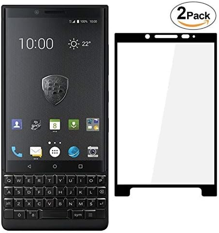 YCFlying BlackBerry KEY2 Screen Protector, HD Tempered Glass 2D Touch 9H Hardness Full Cover No Bubbles Anti-Fingerprint Screen Protector for BlackBerry KEY2 Black