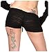 Drawstring Sexy Stretch Knit Low Rise Shadow Stripe Shorts by KD dance New York