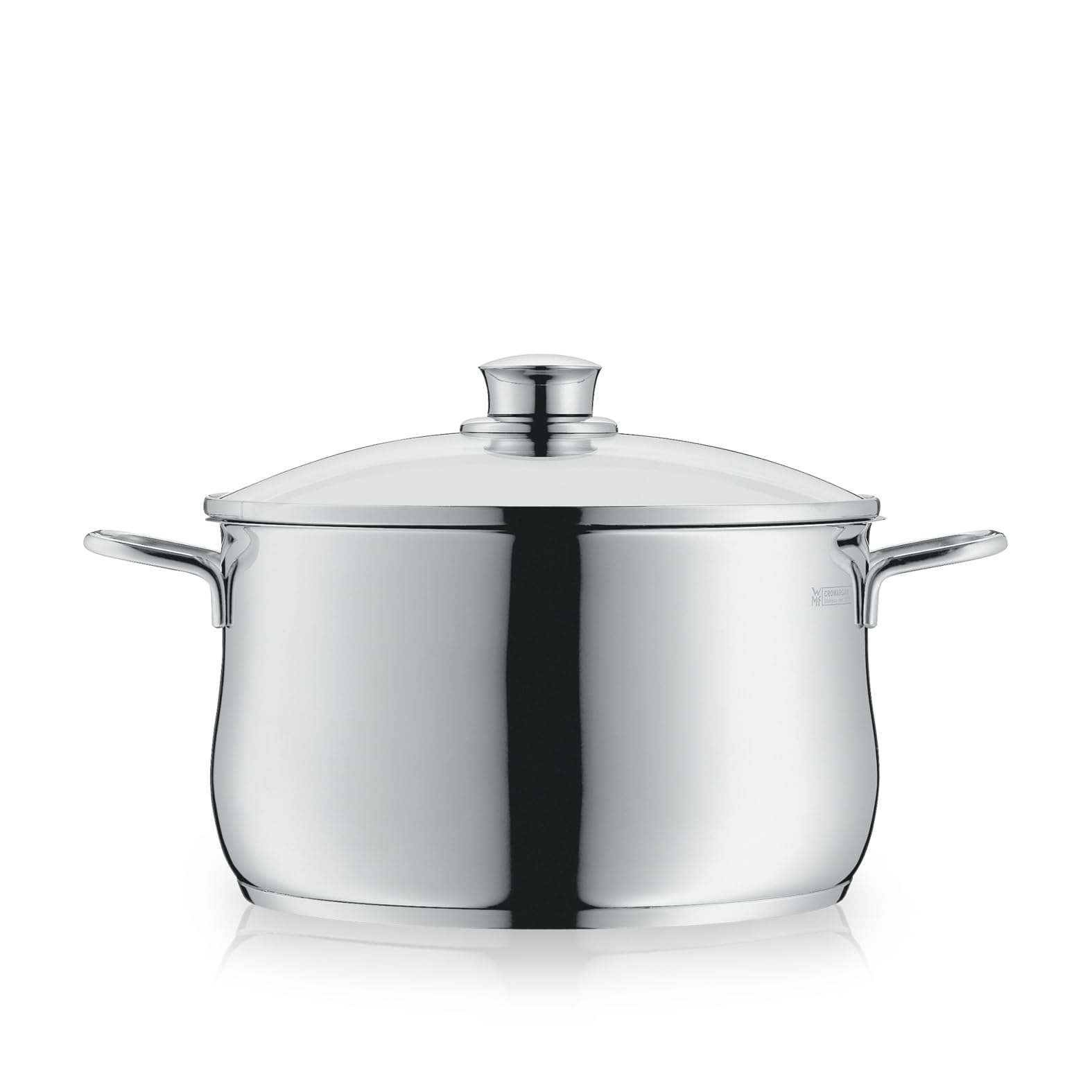 WMF Diadem Plus Kochtopf Induktion 24 cm – 6,5 l großer Fleischtopf aus Cromargan Edelstahl mit Glasdeckel, hohem Rand, spülmaschinenfest, langlebig und unbeschichtet für gesunde, leckere Mahlzeiten