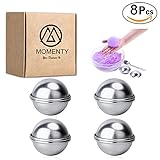 NEW DIY Metal Bath Bombs Molds Kits and Supplies, Homemade Round Sphere Shapes Fizzy Bombs, for Crafting Your Own Fizzles,8Pcs, by MOMENTY