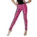 Alexandra Collection Youth Athletic Love Dance Leggings Black/Red Medium