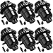 SooFoo E27 Medium Light Socket, Metal Shell Edison Retro Pendant Lamp Holder For Lamp Socket And Fixture Replacement, Industrial Vintage DIY Projects, 6 Pack (Plastic)