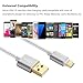 OoRange Travel Wall Charger Adapter with 2 Nylon Braided Micro USB Cables, 3 Foot