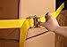DC Cargo Mall E Track Ratchet Straps Cargo Tie-Downs, (Pack of 2) 2 x 12 Heavy Duty Yellow Tie-Down Rachet Straps, Strong Ratchet Strap, E Track Spring Fittings, Tie Down Motorcycle