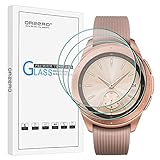 [3 Pack] Orzero for Samsung Galaxy Watch 2018 (for 42 mm) (Updated Version) Smartwatch Tempered Glass Screen Protector, 2.5D Arc Edges HD Anti-Scratch Bubble-Free [Lifetime Replacement Warranty]