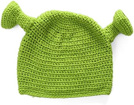 Laymily Halloween Dress Up Green Monster Shrek Hat Funny Holiday Cosplay Hat Performance Stage Props