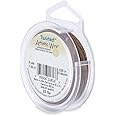 Artistic Wire, 22 Gauge / .64 mm Tarnish Resistant Colored Copper Craft Wire, Round Twist, Antique Brass Color, 8 yd / 7.31 m