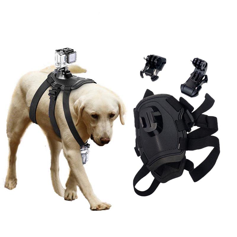 Dog Harness Holder for Gopro, Soft and Adjustable Dog Harness for Gopro for Large, Medium and Small Dogs Can Be Used for Chest and Back Fixation Suitable for Gopro10/9/8/7/6/5