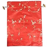 Wrapables Women's Embroidered Silk Travel Bag For Lingerie & Shoes