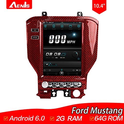 In-dash car vertical screen GPS Navigation for MUSTANG colorful navigation with 10.4 inch touchscreen android 6.0 system