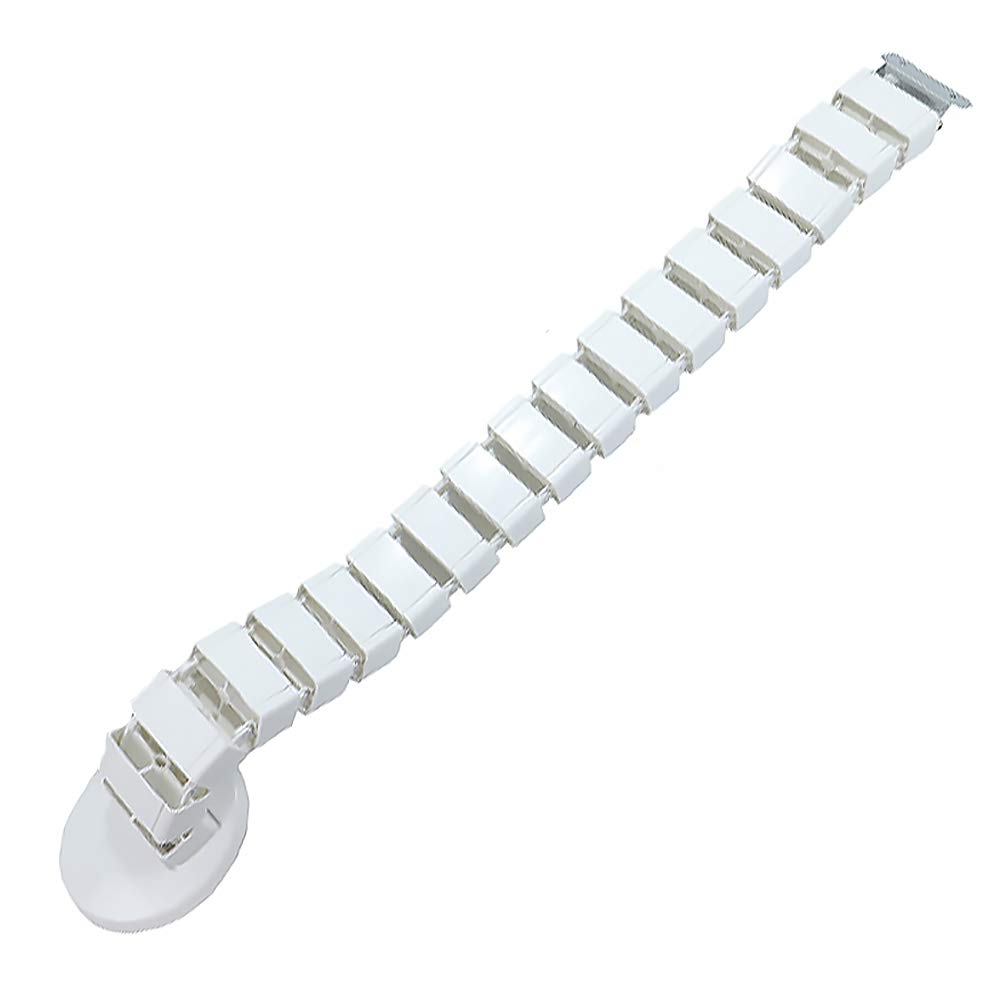 130x6.8x3.5cm Cable Management Spine Flexible Cable Organiser Cable Cover Protector for Under-Desk Cable Management in White, Square