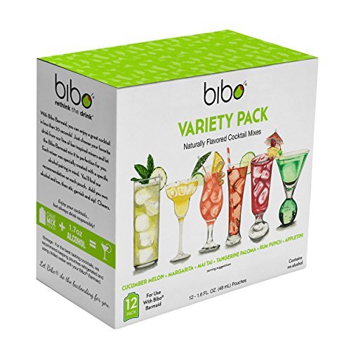 Bibo Barmaid System, Rethink The Drink (Cocktail Mix 12-pack, Assorted Flavors)